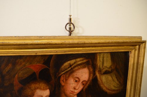 Antiquités - École toscane (Florence) début du XVIe siècle - Vierge à l'enfant